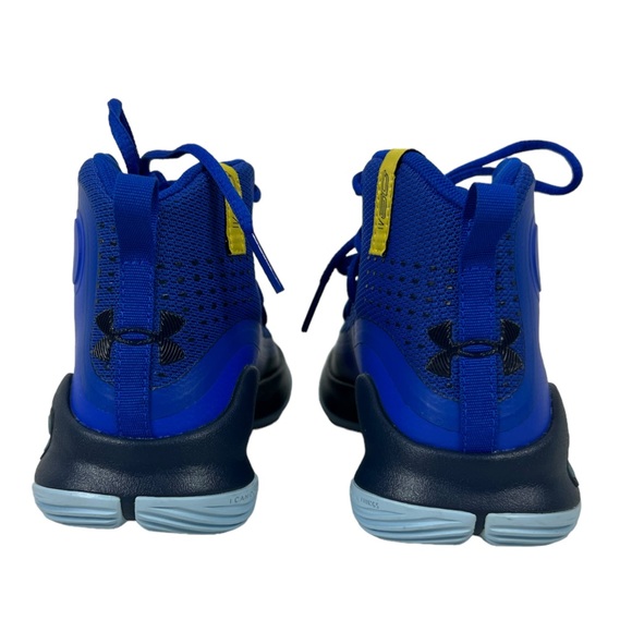 Under Armour PS Curry 4 Mid Boys Shoe Blue Navy Aqua Size 10.5K 1295996 402 - Picture 6 of 9